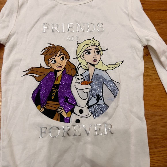 Zara pjs top. Like new Frozen Olaf Anna and Elsa shirt - Picture 5 of 6